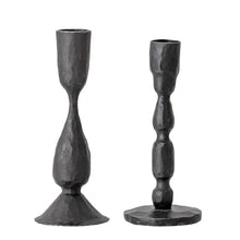 Load image into Gallery viewer, Black Metal Candleholders