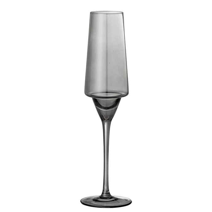 YVETTE Set of 4 Champagne Grey Glasses by BLOOMINGVILLE